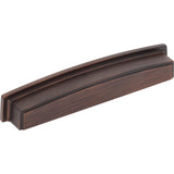 Jeffrey Alexander 141-160DBAC 160 mm Center Brushed Oil Rubbed Bronze Square-to-Center Square Renzo Cabinet Cup Pull