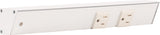 Task Lighting APT12-2W-P-WT-L 12" APT Series Slim Angle Power Strip, Left Entry, White Finish, White Receptacles