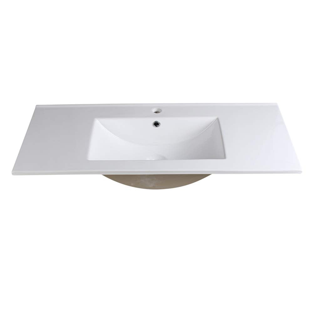 Fresca FVS8140WH Fresca Allier 40" White Integrated Sink / Countertop