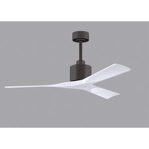 Matthews Fan NK-TB-MWH-52 Nan 6-speed ceiling fan in Textured Bronze finish with 52” solid matte white wood blades