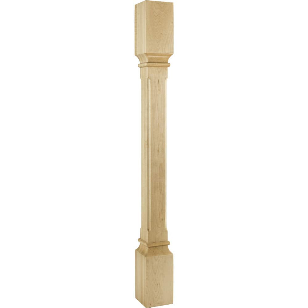 Hardware Resources P38-3.5-ALD 3-1/2" W x 3-1/2" D x 35-1/2" H Alder Fluted Edge Post