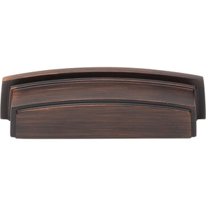 Jeffrey Alexander 141-96DBAC 96 mm Center Brushed Oil Rubbed Bronze Square-to-Center Square Renzo Cabinet Cup Pull