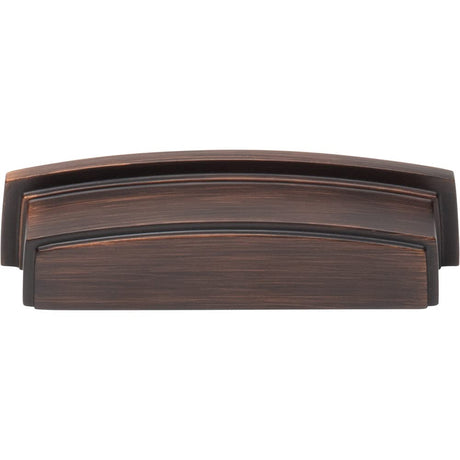 Jeffrey Alexander 141-96DBAC 96 mm Center Brushed Oil Rubbed Bronze Square-to-Center Square Renzo Cabinet Cup Pull