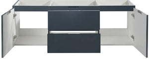 Fresca FCB8360GG Fresca Valencia 60" Dark Slate Gray Wall Hung Single Sink Modern Bathroom Cabinet