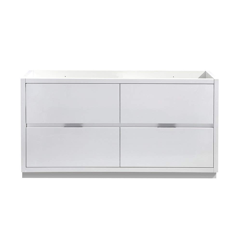 Fresca FCB8460GO-D Fresca Valencia 60" Gray Oak Free Standing Double Sink Modern Bathroom Cabinet