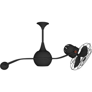 Matthews Fan B2K-BK-MTL Brisa 360° counterweight rotational ceiling fan in Matte Black finish with metal blades.
