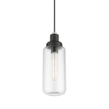 Oakhurst 1 Light Mini Pendant in Black with Brushed Nickel Accent (40614-04)