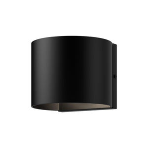 Kuzco EW39506-BK RENE 6" EXTERIOR WALL TEXTURED BLACK 120-277V TRIAC/ELV LED 3000K 90CRI 11W