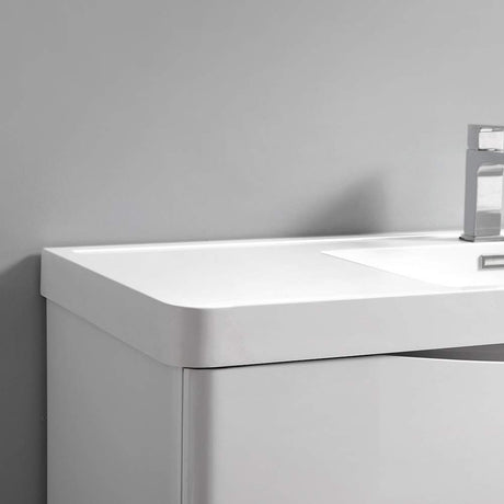 Fresca FCB9036RW-I Fresca Tuscany 36" Rosewood Wall Hung Modern Bathroom Cabinet w/ Integrated Sink