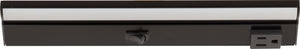 Task Lighting LP10QD2NDBBK27 10-1/2" 200 Lumen Direct Voltage DV Lighted Power Strip, Black Finish, Black Receptacles, 2700K Warm White