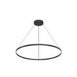 Kuzco PD87748-BK Cerchio 48" Pendant BK Aluminum Extrusion Up Down Duo Canopy 930 TRIAC 120 130W