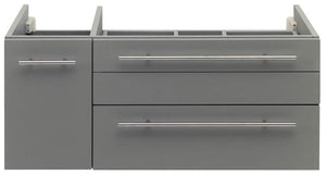 Fresca FCB6136RBL-VSL-R Fresca Lucera 36" Royal Blue Wall Hung Vessel Sink Modern Bathroom Cabinet - Right Version