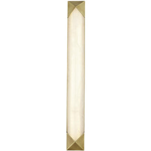 Alora WV323225VBAR CAESAR 25" WV VINTAGE BRASS ALABASTER  30W LED 90 3000K AC LED