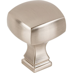 Jeffrey Alexander 278SN 1-1/8" Overall Length Satin Nickel Square Audrey Cabinet Knob