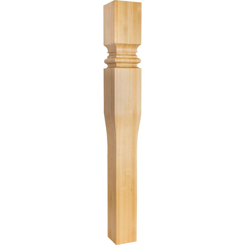 Hardware Resources P68-5-42-ALD 5" W x 5" D x 42" H Alder Tapered Art Nouveau Post