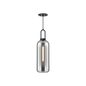 Alora PD401606MBSM SOJI 6" PD MATTE BLACK SMOKED GLASS CORD 72 1X60W E26