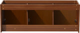 Fresca FCB8093TK-D Fresca Vista 60" Teak Wall Hung Double Sink Modern Bathroom Cabinet