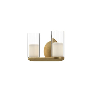 Kuzco VL53511-BG/CL BIRCH 11" VANITY BRUSHED GOLD CLEAR GLASS 120V ELV LED 3000K 90CRI 11W