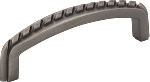 Elements Z118-3SN 3" Center-to-Center Satin Nickel Rope Detailed Cypress Cabinet Pull