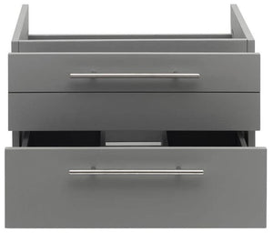 Fresca FCB6124RBL-VSL Fresca Lucera 24" Royal Blue Wall Hung Vessel Sink Modern Bathroom Cabinet