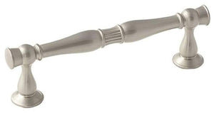 Amerock Cabinet Pull Satin Nickel 3-3/4 inch (96 mm) Center to Center Crawford 1 Pack Drawer Pull Drawer Handle Cabinet Hardware