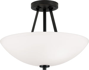 Capital Lighting 218921MB Stewart 2 Light Dual Mount Semi-Flush/Pendant Matte Black