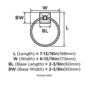 Amerock Corp BH2651126 Markham-Towel Ring, Polished Chrome
