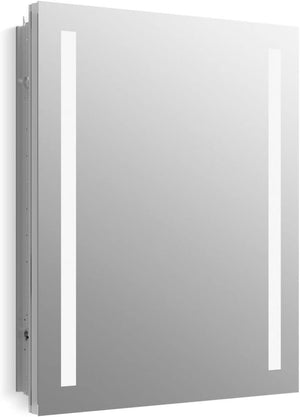 Kohler Verdera 24" x 30" Lighted Single Door Medicine Cabinet with Three Shelves, Built-in Outlets and Flip Out Magnifying Mirror - CA Title 24 Compliant