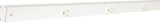 Task Lighting APT42-5W-P-WT 42" APT Series Slim Angle Power Strip, White Finish, White Receptacles