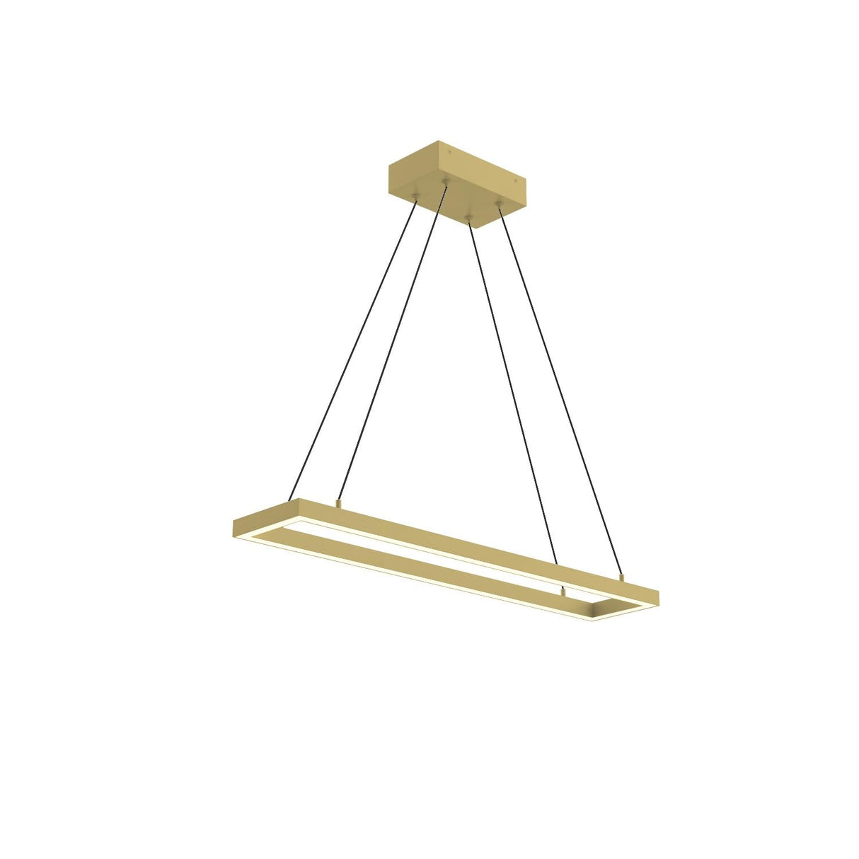 Kuzco PD88530-BG PIAZZA RECTANGULAR 30" PENDANT BG TEXTURED DOWN ONLY 930 TRIAC 120 39W