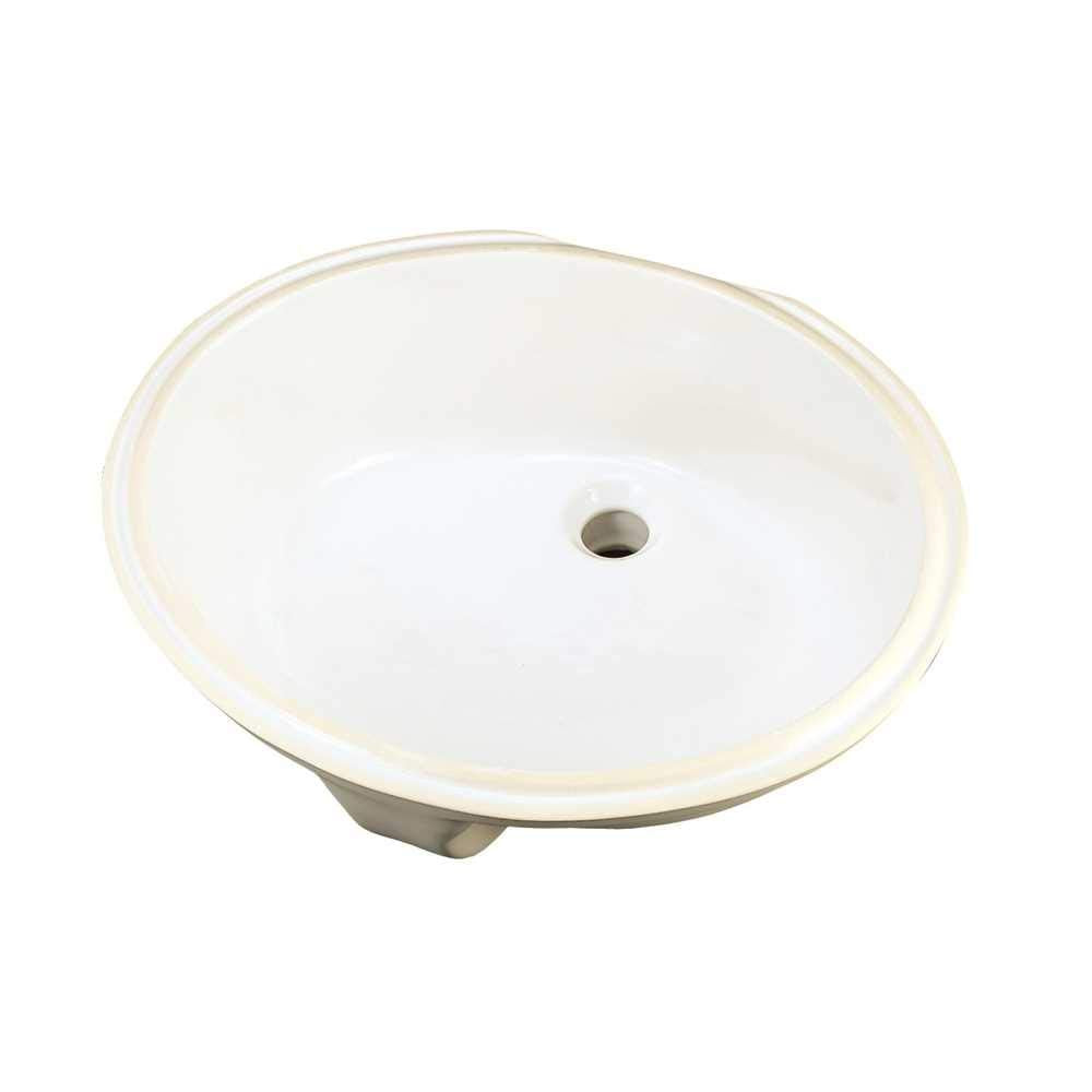 Gerber G0012780 White Luxoval Oval Standard Undercounter Bathroom Sink