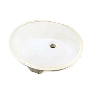Gerber G0012780 White Luxoval Oval Standard Undercounter Bathroom Sink
