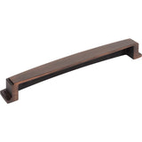 Jeffrey Alexander 141-192DBAC 192 mm Center Brushed Oil Rubbed Bronze Square-to-Center Square Renzo Cabinet Cup Pull