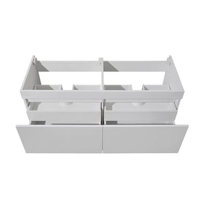 Fresca FCB8042GO Fresca Mezzo 60" Gray Oak Wall Hung Double Sink Modern Bathroom Cabinet