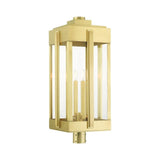 Livex Lighting 27719-08 Lexington 4 Light 31 inch Natural Brass Outdoor Post Top Lantern