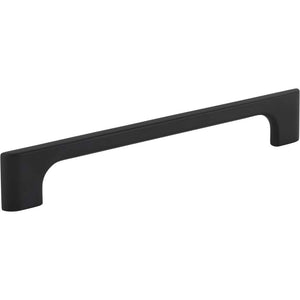 Jeffrey Alexander 286-160MB 160 mm Center-to-Center Matte Black Asymmetrical Leyton Cabinet Pull