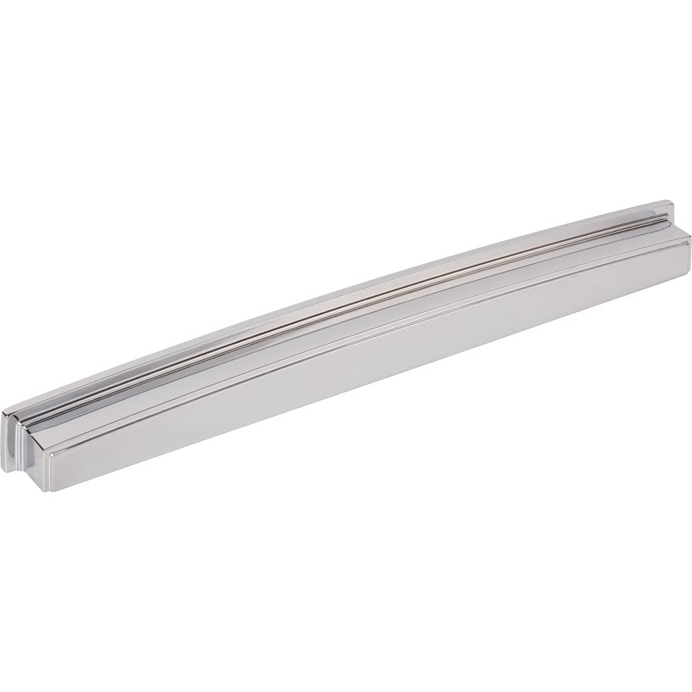 Jeffrey Alexander 141-305PC 305 mm Center Polished Chrome Square-to-Center Square Renzo Cabinet Cup Pull