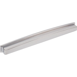 Jeffrey Alexander 141-305PC 305 mm Center Polished Chrome Square-to-Center Square Renzo Cabinet Cup Pull