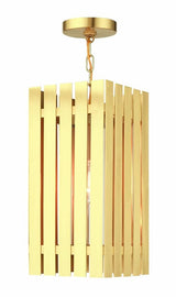 Livex Lighting 1 Light Satin Brass Outdoor Pendant Lantern