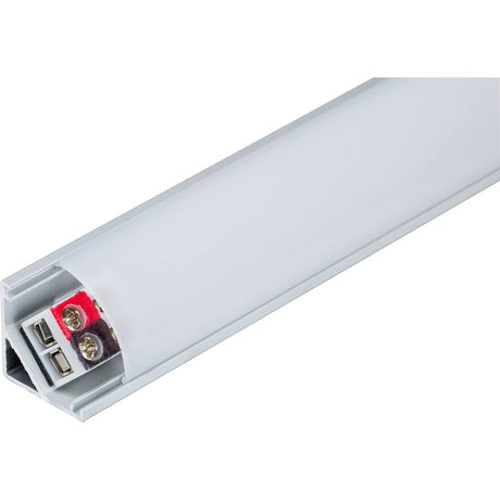 Task Lighting LV2P324V09-03W3 6-5/8" 99 Lumens 24-volt Standard Output Linear Fixture, Fits 9" Wall Cabinet, 3 Watts, Angled 003 Profile, Single-white, Soft White 3000K