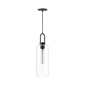 Alora PD401606MBCL SOJI 6" PD MATTE BLACK CLEAR GLASS CORD 72 1X60W E26
