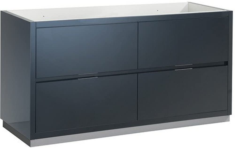 Fresca FCB8460GG Fresca Valencia 60" Dark Slate Gray Free Standing Single Sink Modern Bathroom Cabinet