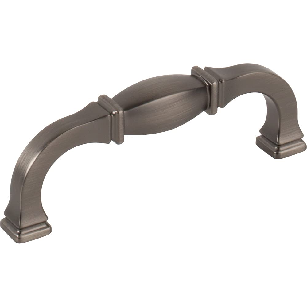 Jeffrey Alexander 278-96BNBDL 96 mm Center-to-Center Brushed Pewter Audrey Cabinet Pull