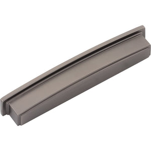 Jeffrey Alexander 141-160BNBDL 160 mm Center Brushed Pewter Square-to-Center Square Renzo Cabinet Cup Pull