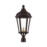 Livex Lighting 3 Light BZ Outdoor Post Top Lantern, Bronze