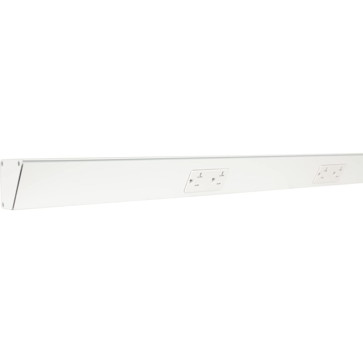 Task Lighting TR60-4WD-P-WT 60" TR Series Angle Power Strip, White Finish, White Receptacles