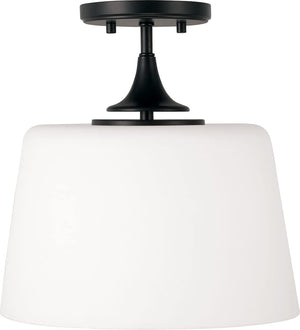Capital Lighting 248911MB Presley 1 Light Dual Mount Semi-Flush/Pendant Matte Black