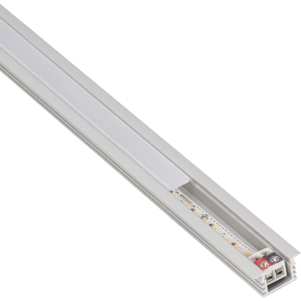 Task Lighting LT2PX24V09-03W 5-1/8" 96 Lumens 24-volt Standard Output Linear Fixture, Fits 9" Wall Cabinet, 3 Watts, Recessed 002XL Profile, Tunable-white 2700K-5000K