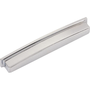 Jeffrey Alexander 141-192PC 192 mm Center Polished Chrome Square-to-Center Square Renzo Cabinet Cup Pull