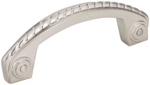 Jeffrey Alexander Z260-3SN 3" Center-to-Center Satin Nickel Rope Rhodes Cabinet Pull